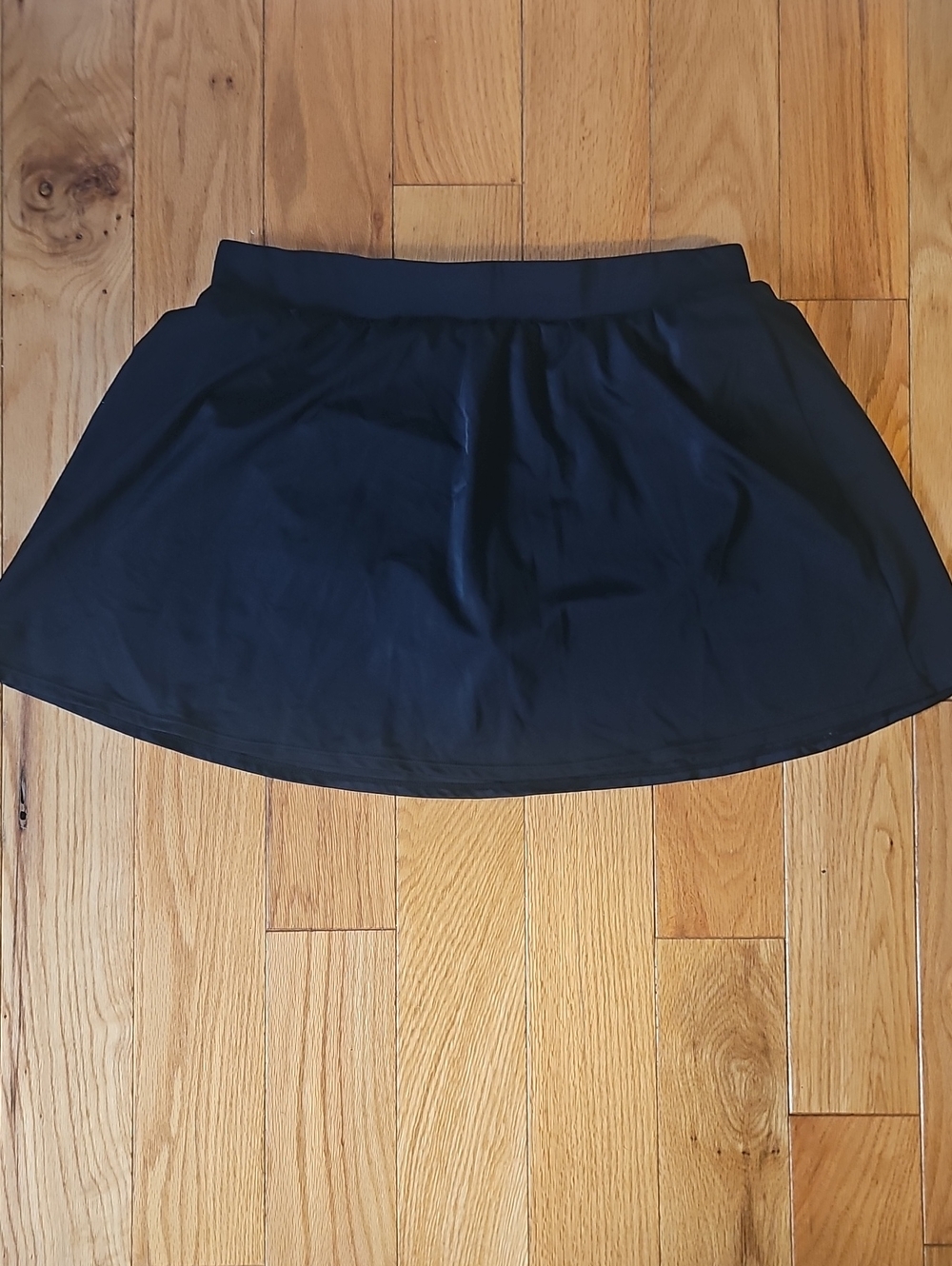 Classic Black Swim Skirt with Built-In Shorts